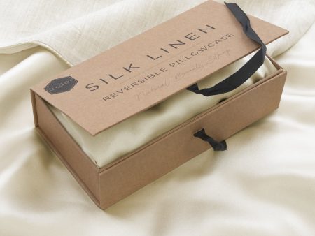 Silk   Linen Reversible Pillowcase LINEN by Ardor Online Sale