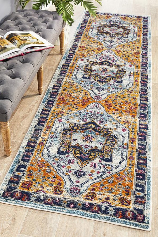 Babylon 201 Runner Rug (Rust) by Rug Culture Fashion