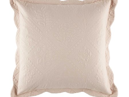 Lucinda Soft Blush Square Filled Cushion 43 x 43cm by Bianca Online now