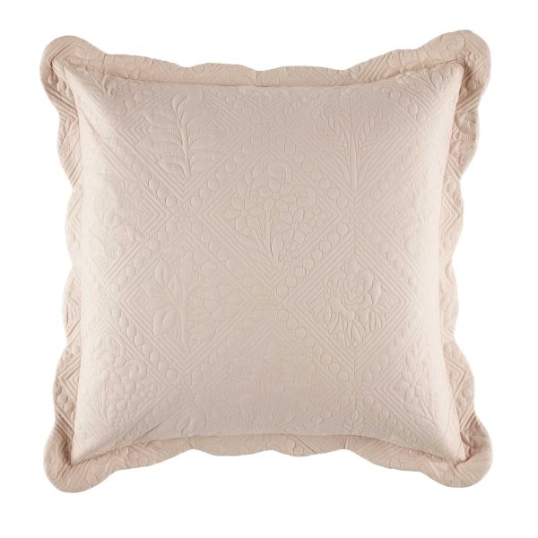 Lucinda Soft Blush Square Filled Cushion 43 x 43cm by Bianca Online now