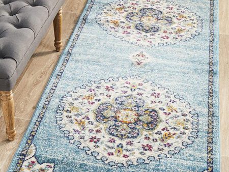 Babylon 202 Runner Rug (Blue) by Rug Culture Online now