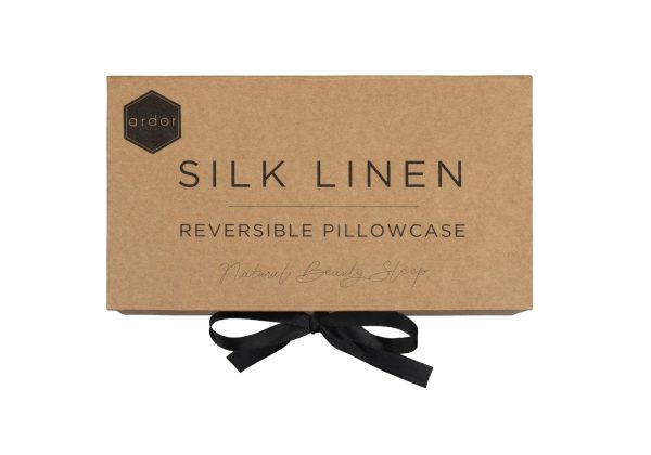 Silk   Linen Reversible Pillowcase DUSTY PINK by Ardor Online now