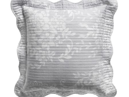 Florence Grey Square Filled Cushion 43 x 43cm by Bianca Online Sale