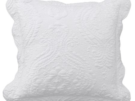 Cordelia White Coordinate Cushion 43 x 43cm by Bianca Supply