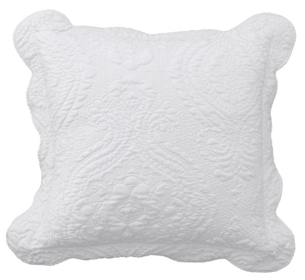 Cordelia White Coordinate Cushion 43 x 43cm by Bianca Supply