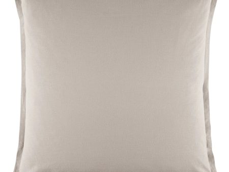 Wellington Oatmeal 65 x 65cm Linen Blend European Pillowcase by Bianca on Sale