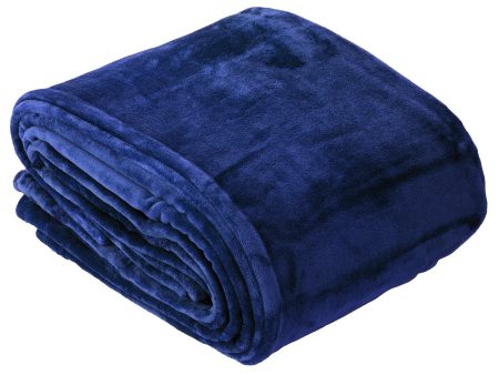 Ultra Soft Velvet Blanket 350gsm INDIGO by Bianca Online