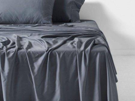 Nara Bamboo Cotton 400TC Sheet Set BLUESTONE by LINEN HOUSE Online Hot Sale