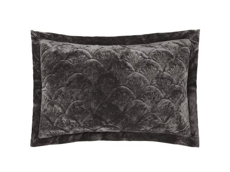 Meyer Charcoal Pillow Sham Set by Linen House Online now