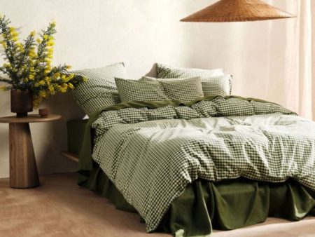 Springsteen Moss Quilt Cover Set by Linen House For Discount