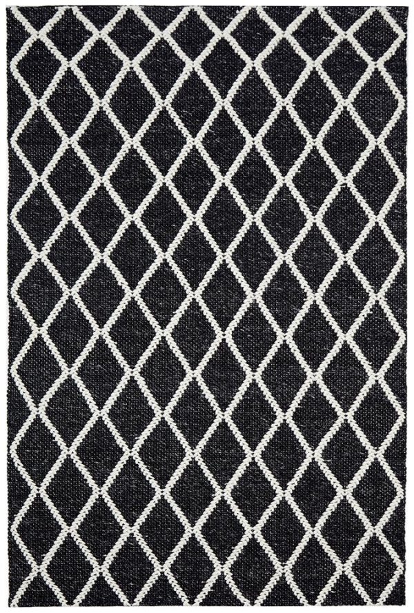 Huxley Rug (Black) by Rug Culture Fashion