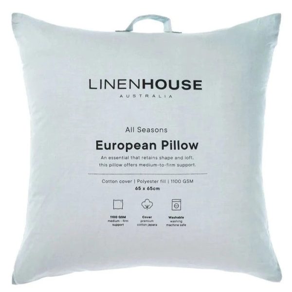 All Seasons 1100GSM European Pillow 65 x 65cm by Linen House on Sale