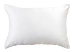 Silk   Linen Reversible Pillowcase WHITE by Ardor For Sale