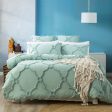 Renee Taylor Moroccan 100% Cotton Chenille Vintage washed Tufted Quilt cover set Sage Supply