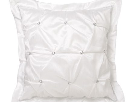 Francesca White Square Filled Cushion by Logan & Mason For Cheap