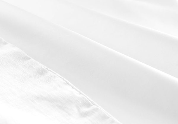 Silk   Linen Reversible Pillowcase WHITE by Ardor For Sale