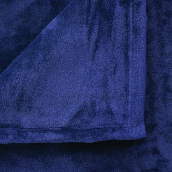 Ultra Soft Velvet Blanket 350gsm INDIGO by Bianca Online