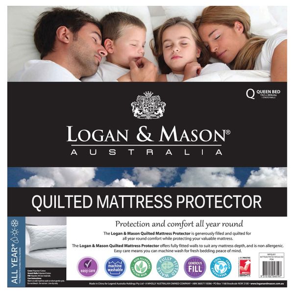 Quilted Mattress Protector by Logan & Mason Fashion