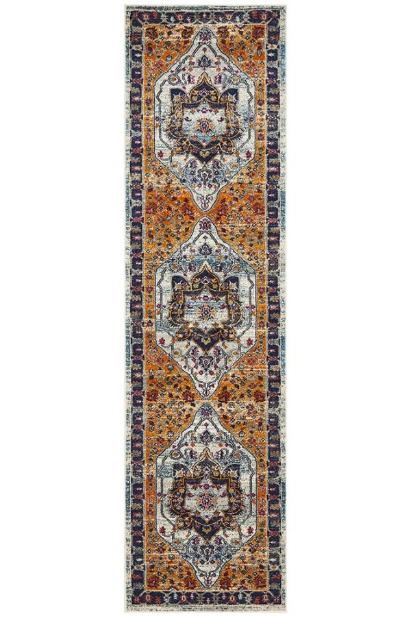 Babylon 201 Runner Rug (Rust) by Rug Culture Fashion