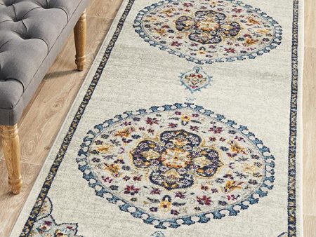 Babylon 202 Runner Rug (White) by Rug Culture Fashion