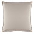 Wellington Oatmeal 43 x 43 cm Linen blend Square Cushion by Bianca Cheap