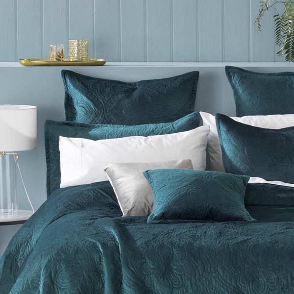 Dynasty Teal Coverlet Set Queen King by Bianca Online