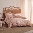 Nara Bamboo Cotton CLAY Quilt Cover Set by Linen House Online Hot Sale