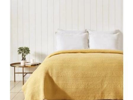 Private collection Limited Edition Mini Channel Ochre Coverlet Sale