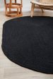 Bondi Oval Rug (Black) by Rug Culture Cheap