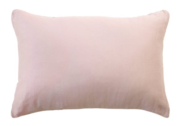 Silk   Linen Reversible Pillowcase DUSTY PINK by Ardor Online now