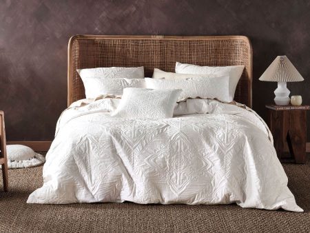 Isadora Quilt Cover Set Sugar by Linen House Online Sale