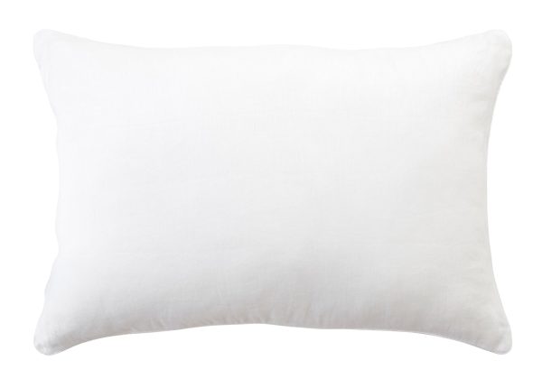 Silk   Linen Reversible Pillowcase WHITE by Ardor For Sale