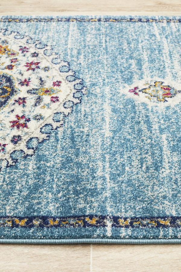 Babylon 202 Runner Rug (Blue) by Rug Culture Online now