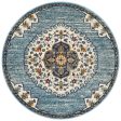 Babylon 202 Round Rug (Blue) by Rug Culture Fashion