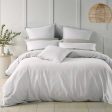 Wellington White Linen Blend Quilt Cover Set by Bianca For Cheap