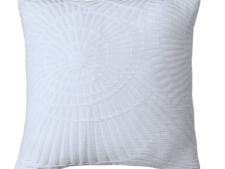 Byron White Cushion 43 x 43cm by Bianca For Cheap