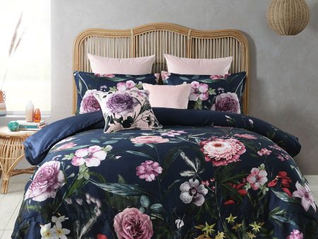 Zinnia Navy Quilt Cover Set by Bianca Sale