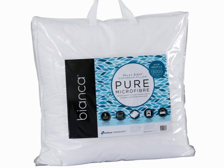 Relax Right Pure Microfibre European Pillow Profile 1300g by Bianca Cheap