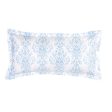 Ravello Blue Velvet Long Filled Cushion 30 x 60cm by Bianca Discount