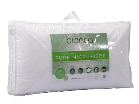 Relax Right Pure Microfibre King Pillow Profile 1700g by Bianca Sale