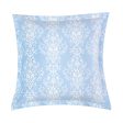 Ravello Blue Velvet Square Filled Cushion 43 x 43cm by Bianca Discount