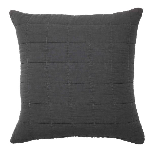 Geraldton 43x43cm Filled Cushion Coal by Bianca Online now