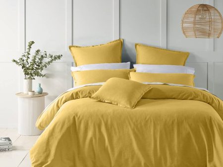 Wellington Gold Linen Blend Quilt Cover Set by Bianca Supply