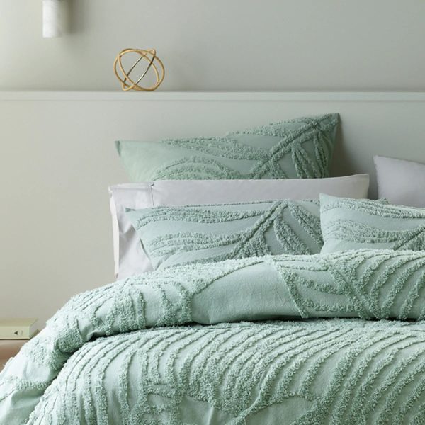 Foliage Sage Bedspread by Bianca For Sale