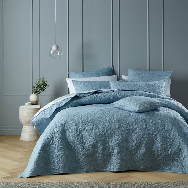 Sabrina Bedspread Provincial Blue by Bianca Cheap