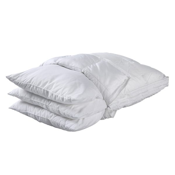 Relax Right Pure Microfibre Pillow 3 in 1 Adjustable height 1150g Hot on Sale