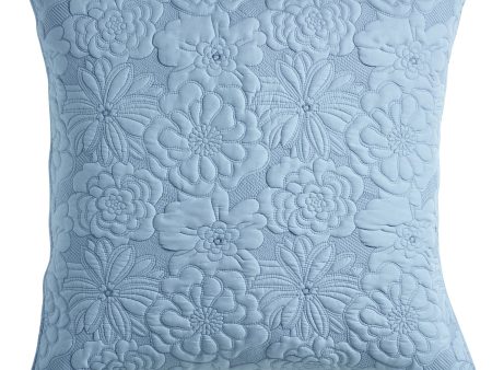 Sabrina European Pillowcase Provincial Blue by Bianca For Sale