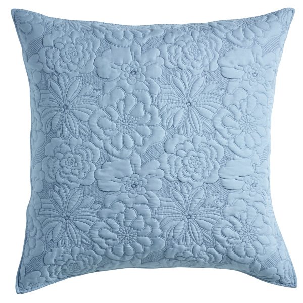 Sabrina European Pillowcase Provincial Blue by Bianca For Sale