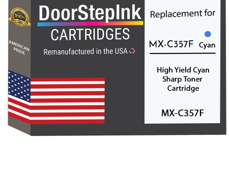 DoorStepInk Brand For Sharp MX-C357F Sharp MX-C407P High Yield Cyan Remanufactured in the USA Toner Cartridge Sale