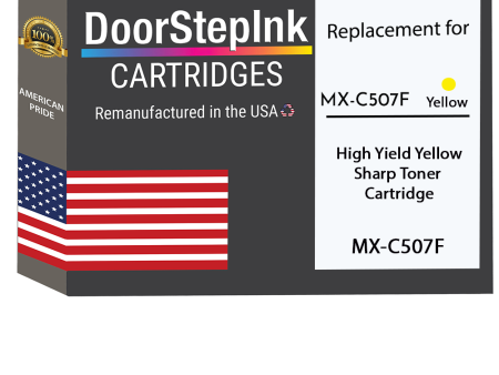 DoorStepInk Brand For Sharp MX-C507F High Yield Yellow Remanufactured in the USA Toner Cartridge Sale